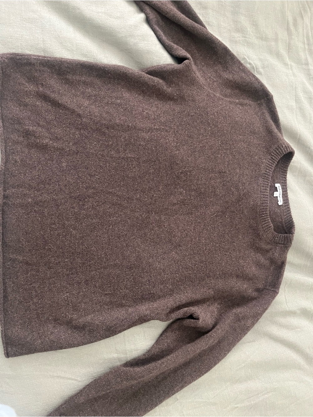 Reformation Crewneck Sweater — Deep Chocolate Brown